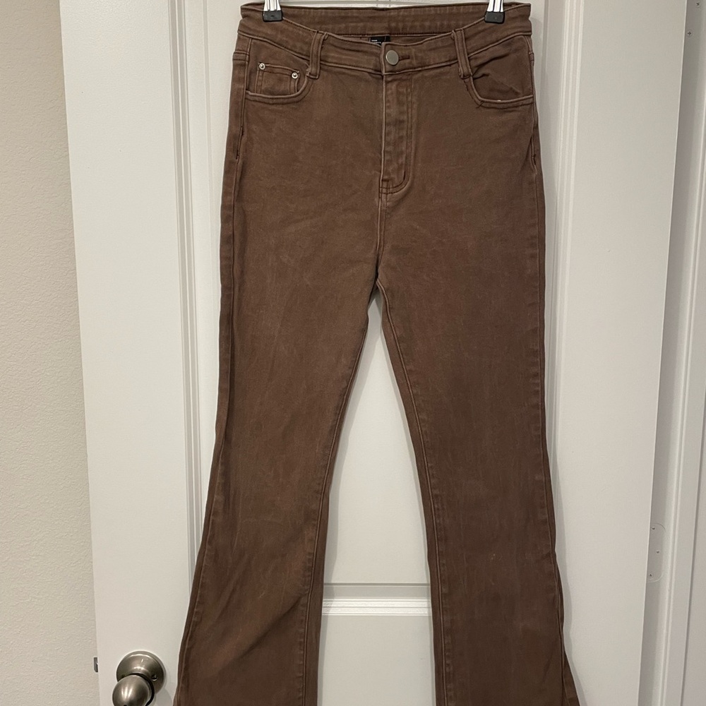 Cider Chocolate Flared Trousers